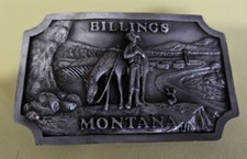 Vintage 1979 Billings Montana Limited Edition 535 of 850 Pewter Belt Buckle