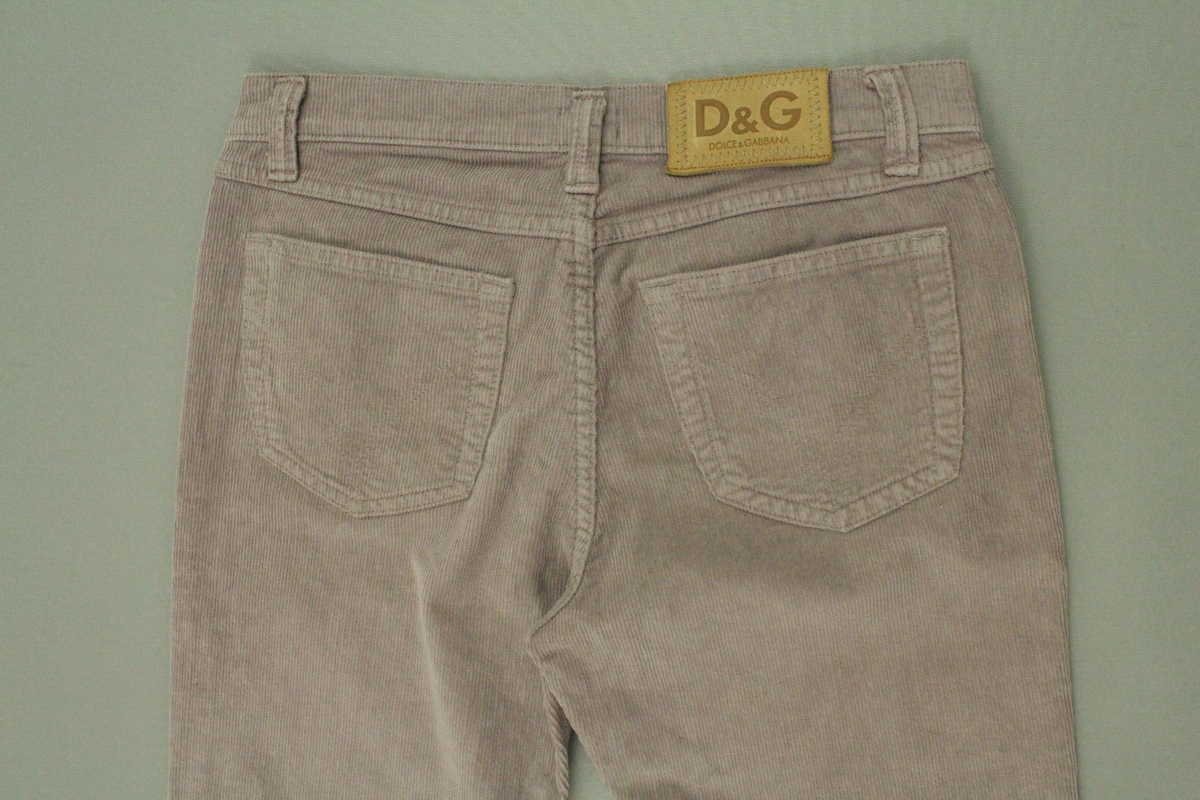 Dolce & Gabbana Women's Vintage Corduroy Pants Trousers