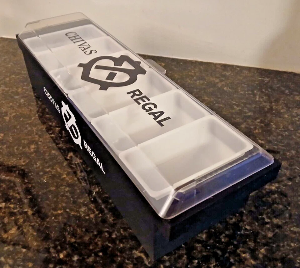 Civas Regal Scotch 6 Compartimentos Condiment Caddy NOVO - Imagem 2 de 4