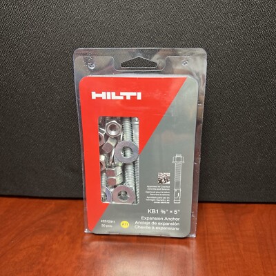 Hilti Long Thread Concrete Wedge Anchor Bolt Steel 3/8''x5'' #2312911(6191)