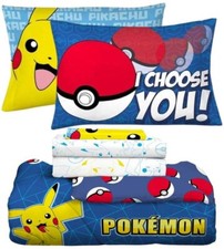 Pikachu "I Choose You" Kids Reversible Bed Set-W83776599498