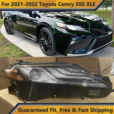 Full LED Headlight for 2021 2022 Toyota Camry XSE XLE Right Passenger Side Black