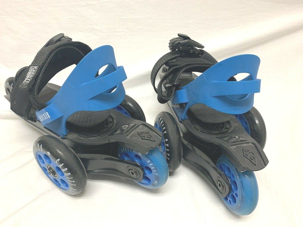 Cardiff Skate Co. Cruiser Patins à 3 roues adulte réglable bleu