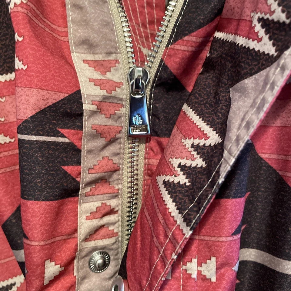 NWT $295 Lauren Ralph Lauren XL Southwest Aztec Hooded Anorak Raincoat CLA / TAN - Image 4 of 4
