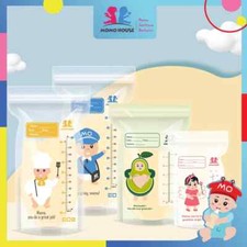 30 Pcs 5oz/8oz MOMO HOUSE Double Lock Breastmilk Storage Bag Breast Milk NEW