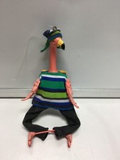 Department 56 pink flamingo ornament 56-34762 retired yoga 4 1/2  x 3  