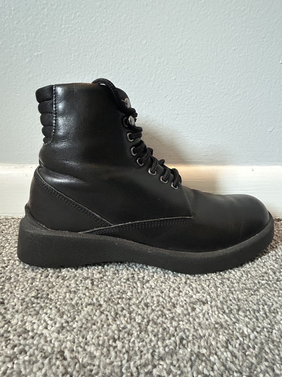 Bally Viamala Leather Combat Boot Rubber Sole Lace Up  display picture 1