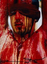 Hermann Nitsch Aktion Kontemplation foto firmata a mano autentica Action Theatre