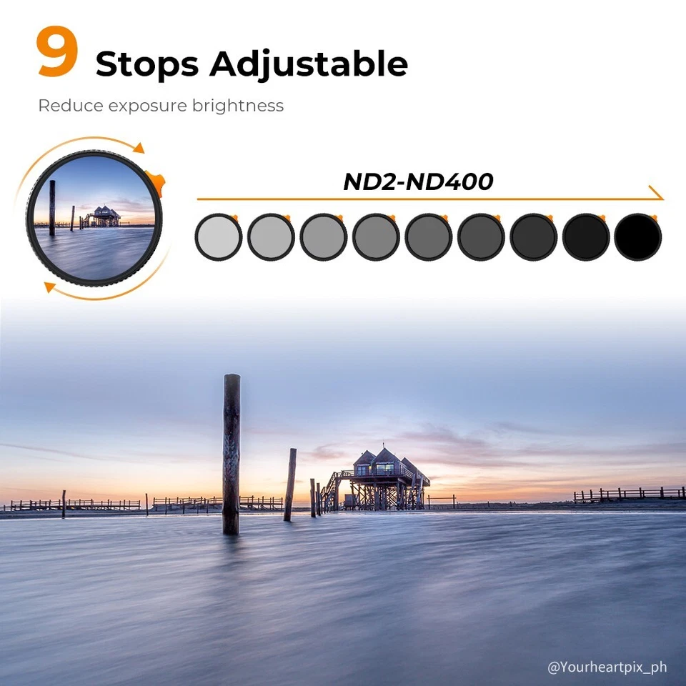 K&F Concept 86mm Variable ND Filter ND2-ND400 (9 Stop) Lens Filter Nano-X Series - Image 2 of 4
