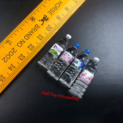 4Pc 1/6 Scale Mini Mineral Water Bottles Model for 12''action Figures Scene Prop