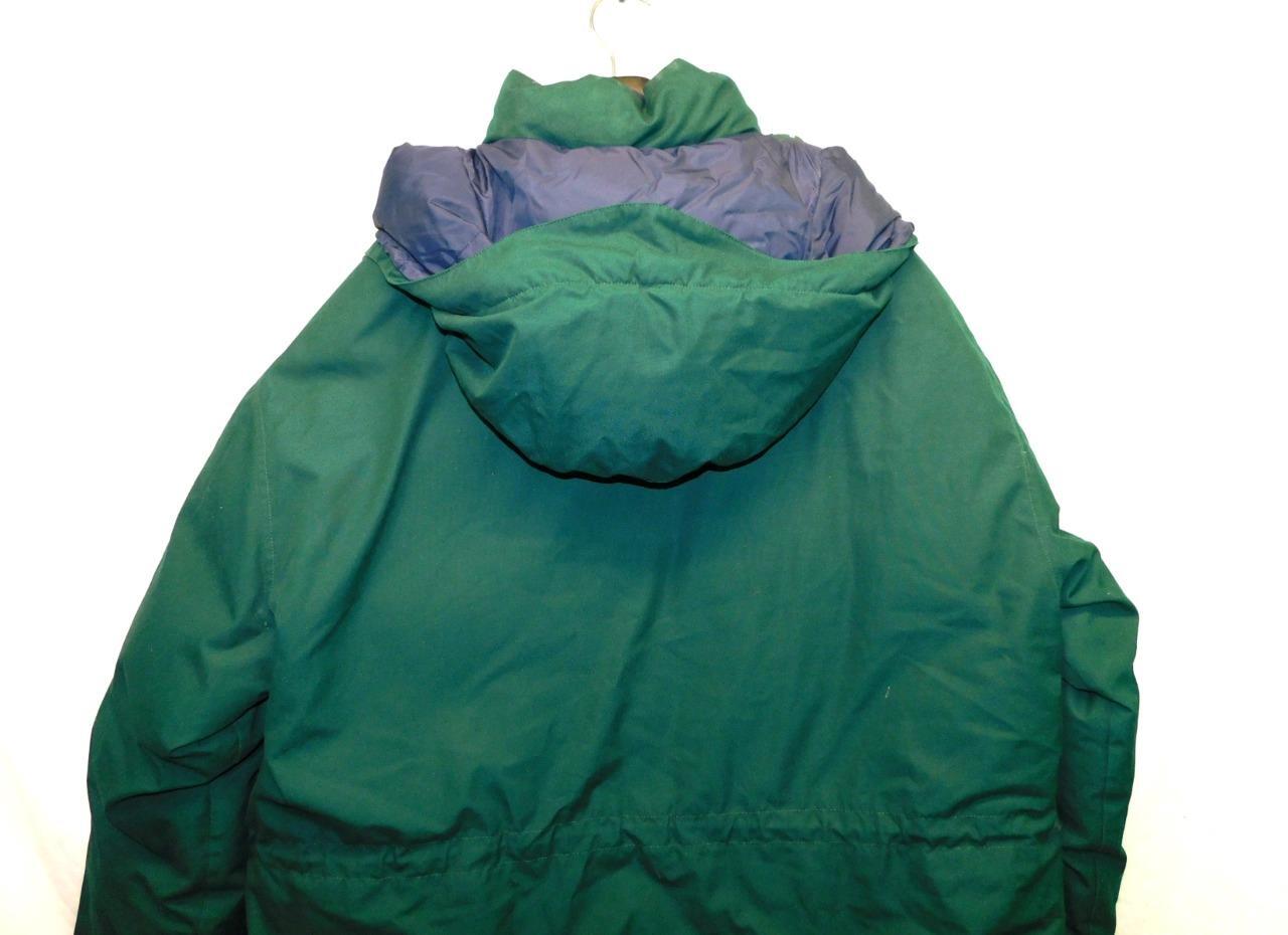 Vintage Eddie Bauer L Mens Green Ridgeline Goose Down Parka Hooded Coat