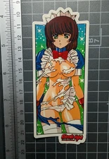 Hook-Ups Sticker Decal – Anime Maid Girl, Torn Uniform and Green Star Pin-Up