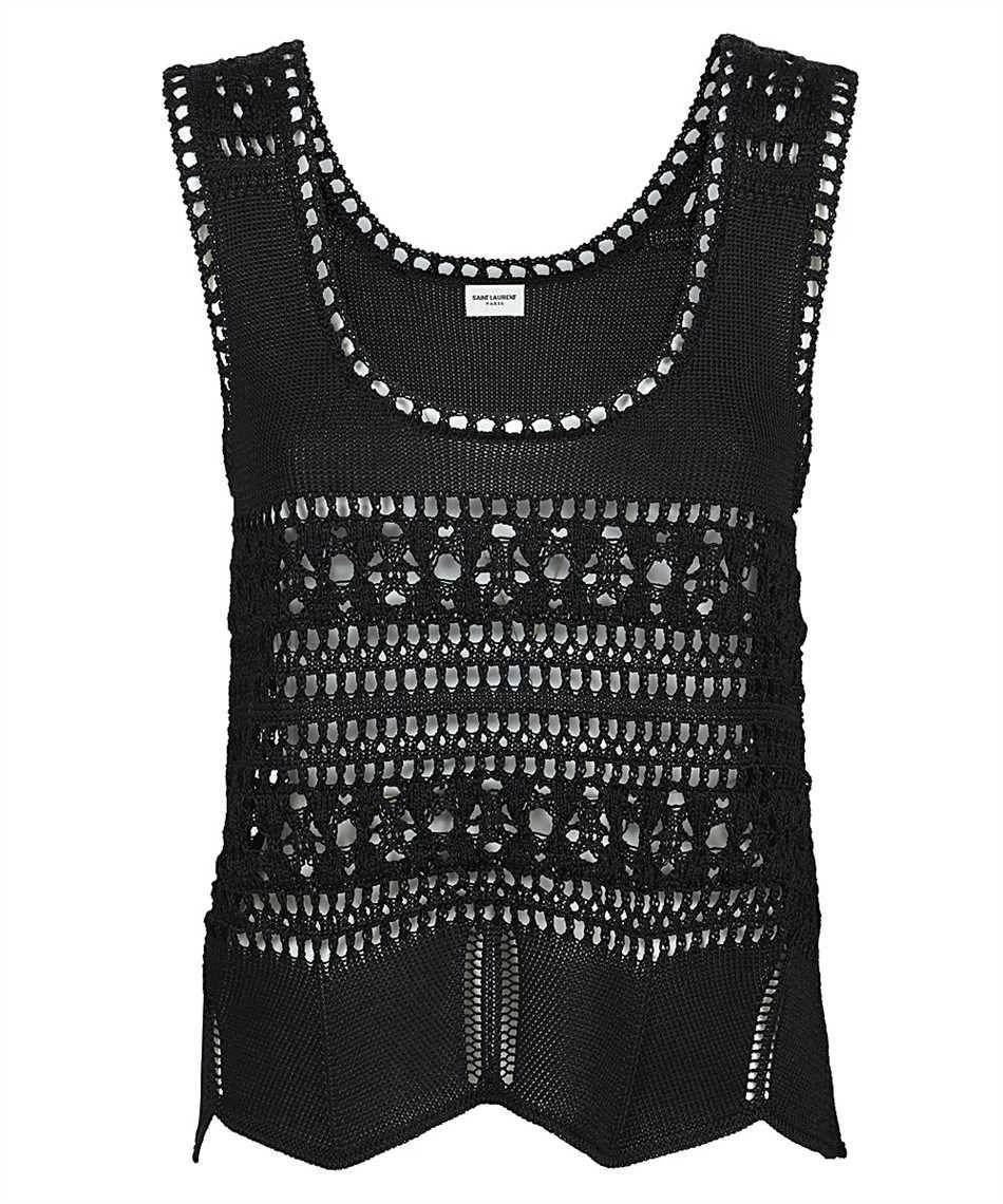Saint Laurent — SAINT LAURENT 790$ Crochet Tank Top - Black Viscose