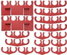 Ford 7mm Red Spark Plug Wire Deluxe Mount & Separator Kit 65-77 Ford