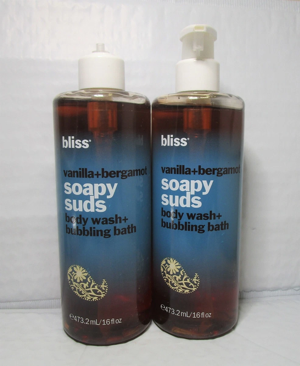 BLISS VANILLA+BERGAMOT SOAPY SUDS BODY WASH+BUBBLING BATH 16 OZ 2