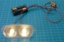 Electrical innards & lens for Huffy Silver Jet, Eldorado  bicycle tank light