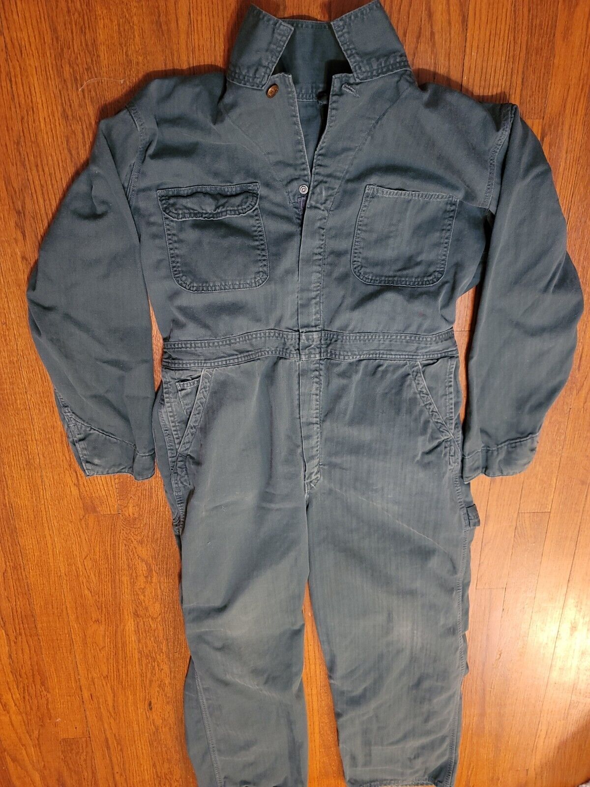 BIG MAC Coveralls VINTAGE size 44R Army Green RARE Mechanic one piece