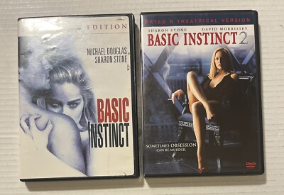 Basic Instinct & Basic Instinct 2 DVD s- Sharon Stone- Excellent Condition