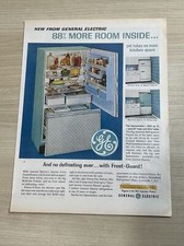 General Electric GE Refrigerator Frost Guard 1962 Vintage Print Ad Life Magazine