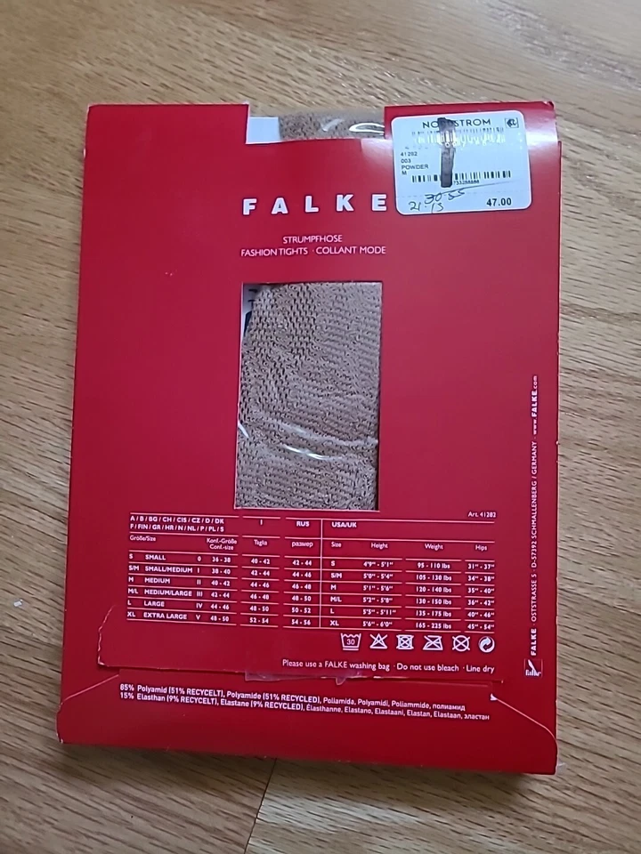 Medias de moda FALKE 41282 Diamond Net, polvo, talla M Foto 4 de 4