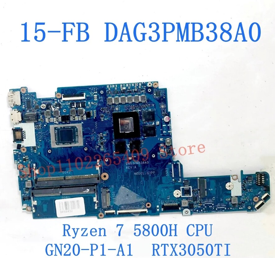 DAG3PMB38A0 For HP 15-FB Laptop Motherboard R7 5800H RTX3050TI 100