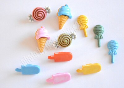 Party Treat Buttons / Candy ~ Ice Cream ~ Popsicle  / Buttons Galore