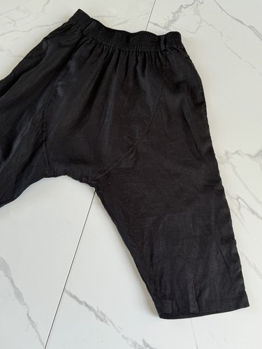 Nicholas K Linen Harem Short Pants Pockets Black Size XS Weekend Short Linen - Picture 14 of 14