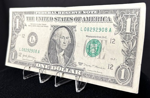 Radar Pairs Echo Pairs $1 Dollar Fancy Serial Number: L 08292908 A - Picture 3 of 4