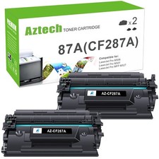 HP 87A Black Toner Cartridges Compatible 2 Pack CF287A Page Yield 9000