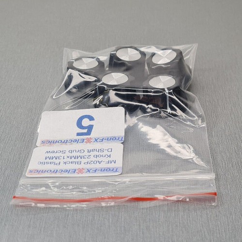 2/5Pcs MF-A02P Black Plastic Knob 23MMx13MM D-Shaft Grub Screw 23x13mm - Picture 13 of 13