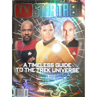 STAR TREK tv guide special 35 ANNIVERSARY GUIDE TO UNIVERSE + awesome POSTER