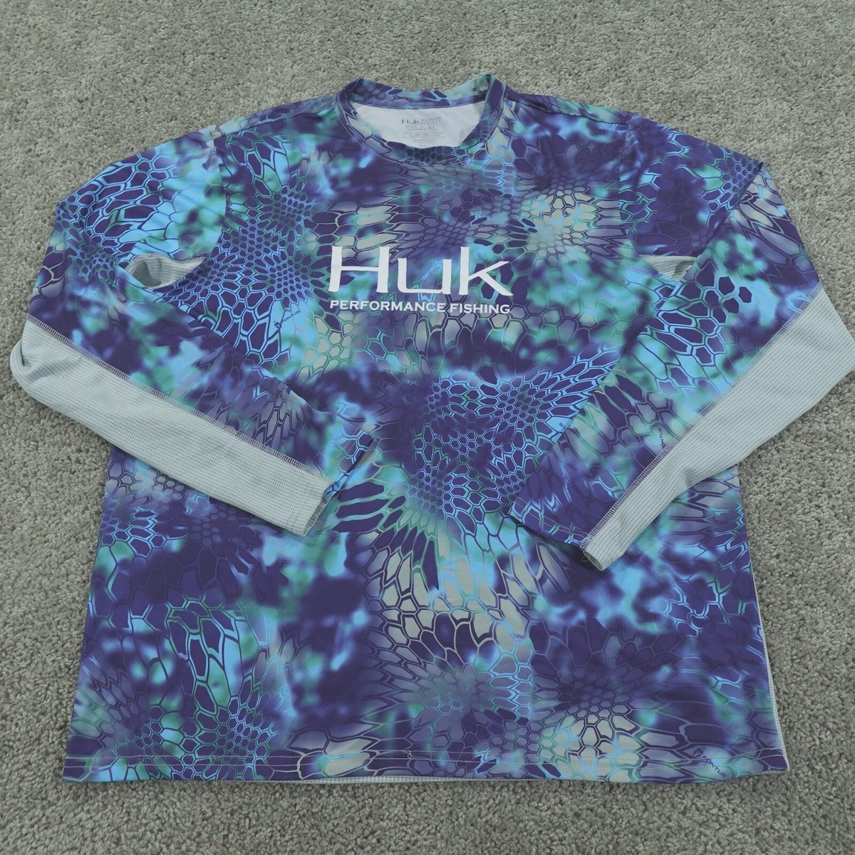 Huk Shirt Mens Extra Large Long Sleeve Performance Fishing Kryptek