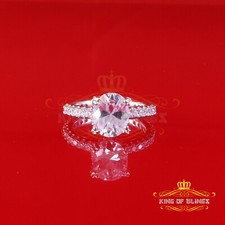 6.30ct Cubic Zirconia White 925 Sterling Silver Women Engagement Ring Size 7