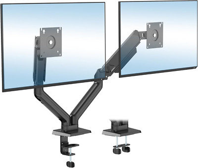 Dual Monitor Mount with Spring Arms, 17''-32'', Full Motion, VESA Compatible