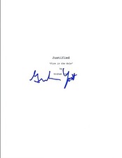 Graham Yost Signed Autographed JUSTIFIED  Pilot Episode Script COA VD