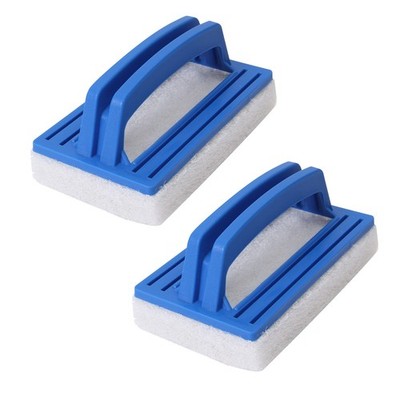 2 Pack Hand-Held Pool Scrub Brush,Scrubbing Scouring Sponge Pad for5193 ...