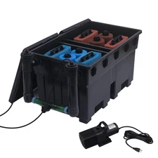 Garden Pump Filter for Koi Pond, Pool Flow-Through Fishpond Filter w/10 Filte...