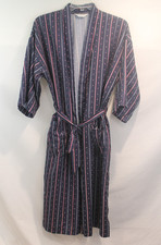 Christian Dior Monsieur Vintage Robe Loungewear Mens size OSFM Blue Red Belted