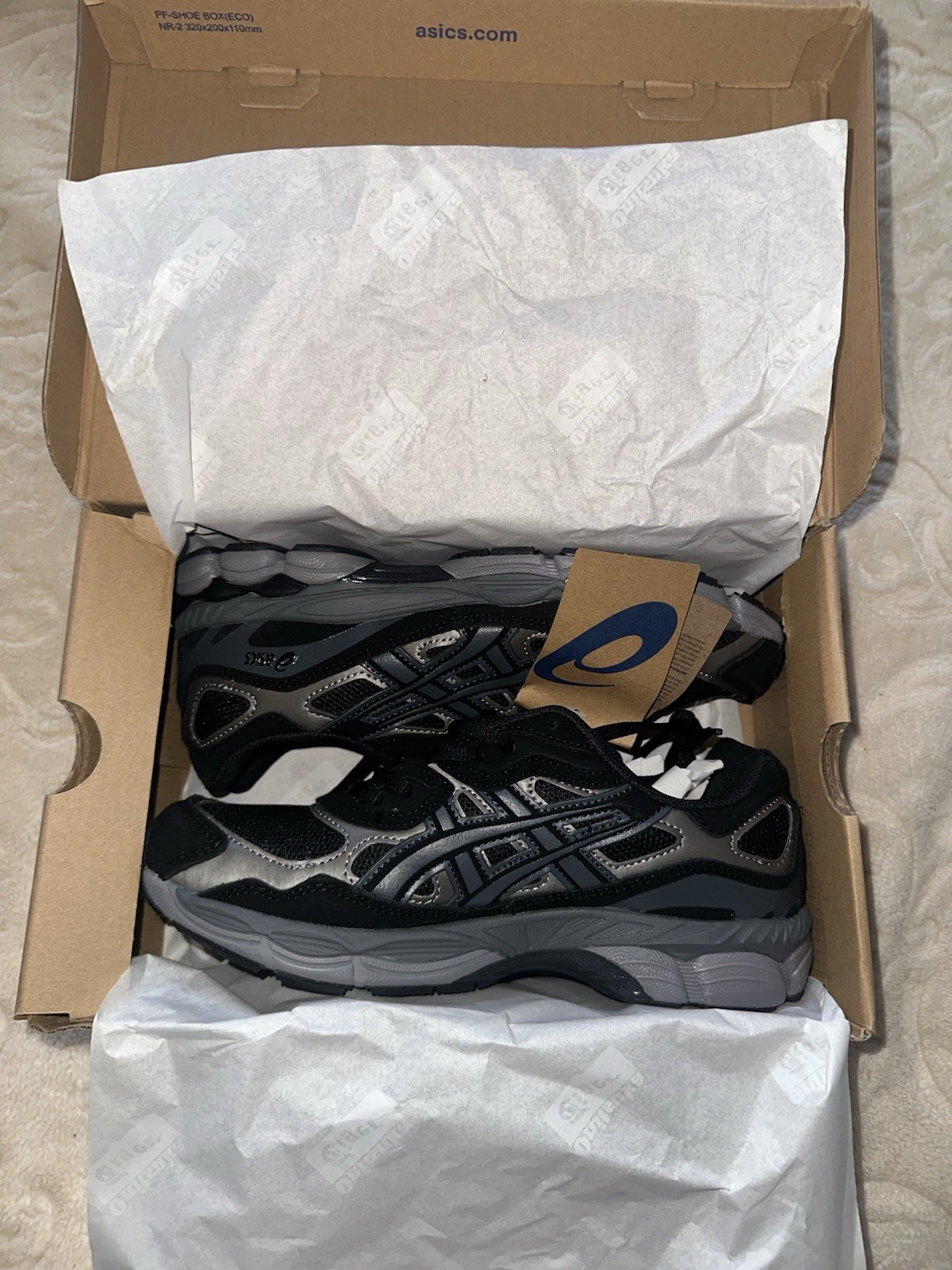 ASICS GEL-NYC Herren Sneaker Sportschuh schwarz/grau Mesh atmungsaktiv