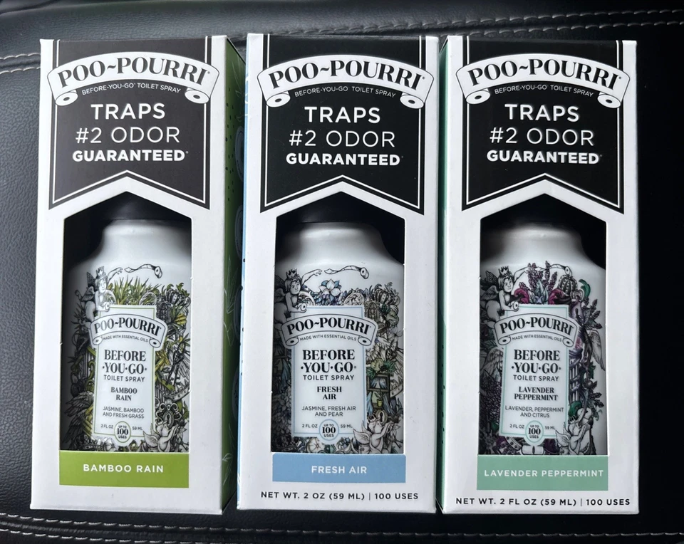 POO-POURRI Poo Pourri Before You go Toilet Spray 2 Fl Oz Each Lot Of 3