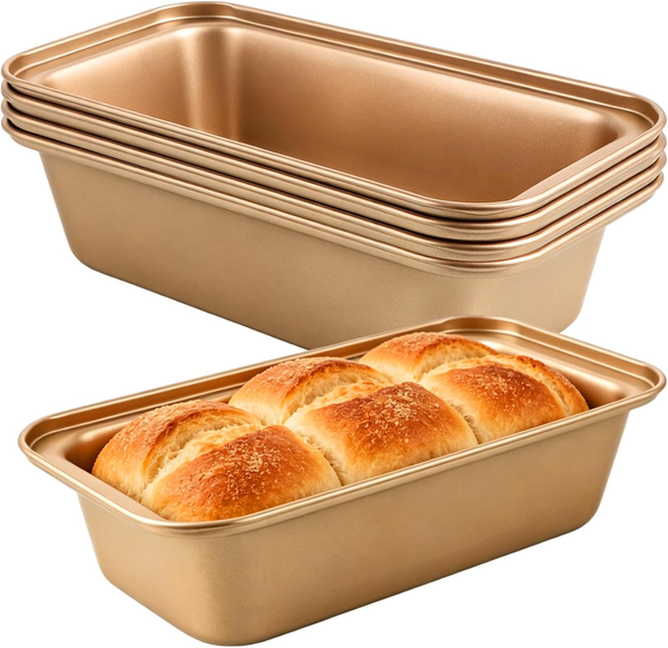 5 StüCk Brotbackform Rechteckig Antihaft 25,2X13X6,2 Cm | Kastenform Kohlenstoff-image