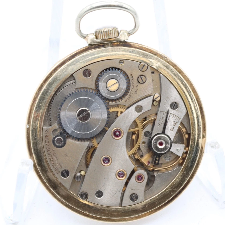 Vintage Roamer 17 Jewel Mechanical Pocket Watch MST 287 10k RGPSwiss Made - Image 4 of 4