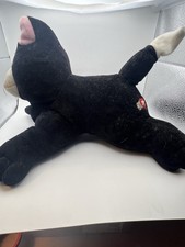 VINTAGE Tonka 1985 Pound Puppies PURRIES Large Black White Kitty CAT Plush 13"