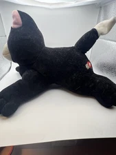 VINTAGE Tonka 1985 Pound Puppies PURRIES Large Black & White Kitty CAT Plush 13"