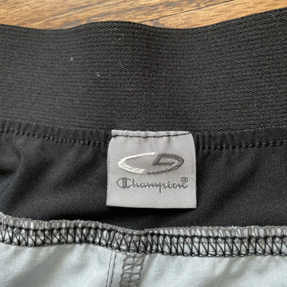 "Bañador Champion para hombre talla 32 verde gris bolsillos con cremallera entrepierna de 10""" Foto 4 de 4