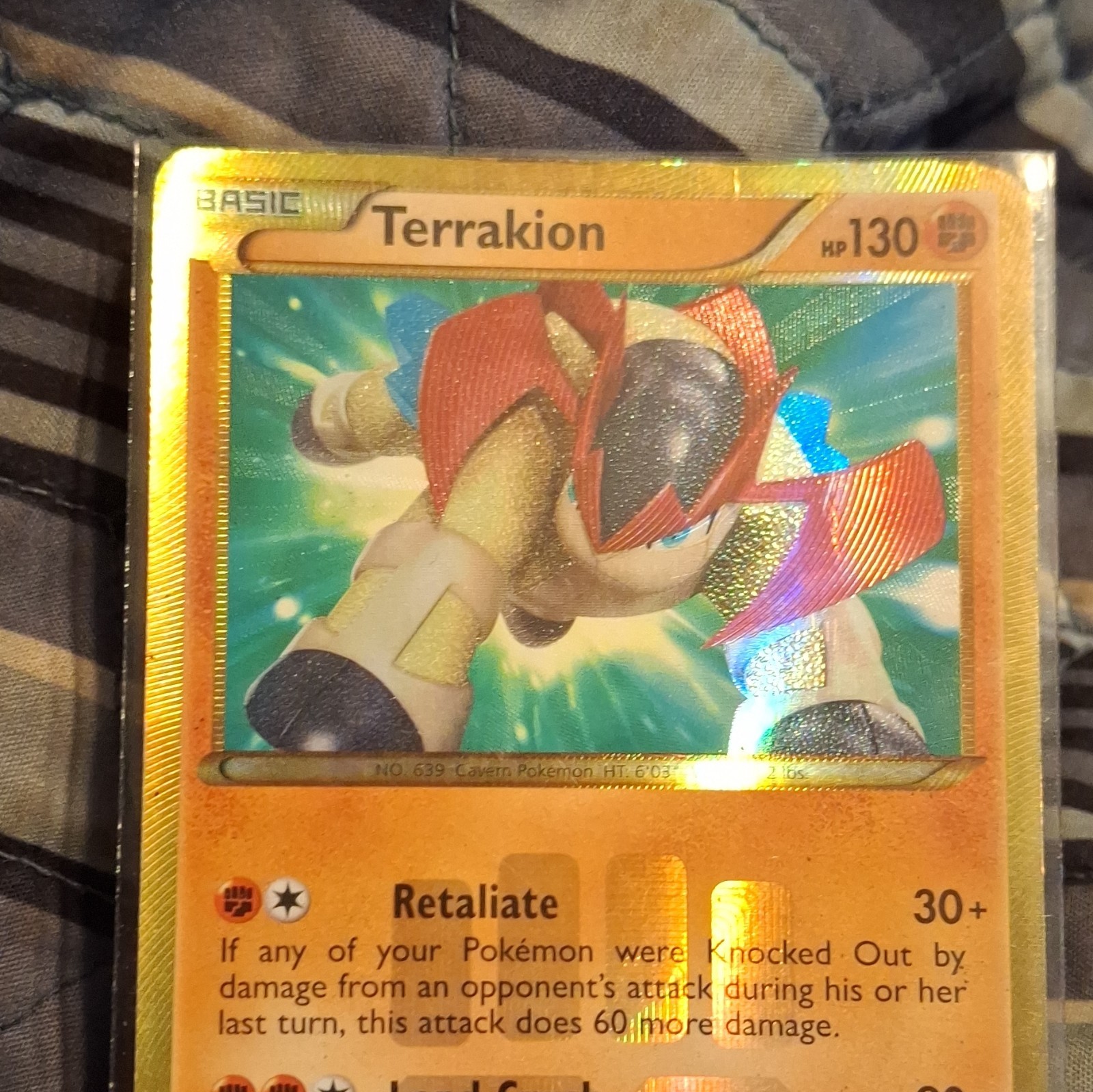 Pokemon TCG Terrakion 73/101 Noble Victories Reverse Holo Rare HP 130