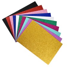 Colorful EVA Glitter Foam Sheets 7.8 x 11.8 Inch 2mm Thickness for Crafts DIY