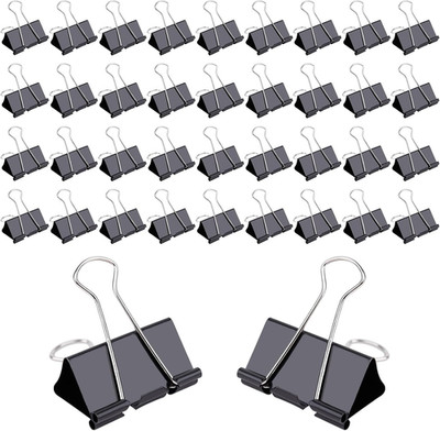 144 Pcs Binder Clips, 1-Inch Medium Paper Clamps for Document Clamp, File, Wide