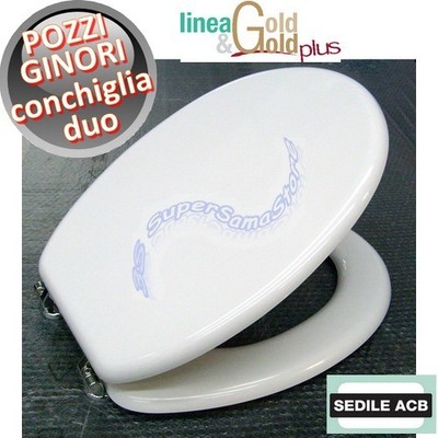 WC-SITZ CONCHIGLIA DUO Pozzi Ginori  Holzkern - ACB Gold Linie