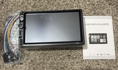 7010B 2 DIN Car MP5 Player Touchscreen In-Dash w/ Aux, Wiring Harness & Manual